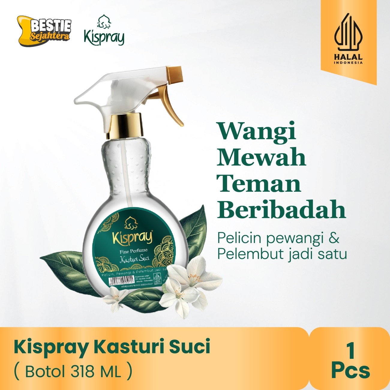 Warung Bestie Kispray - Kasturi  Suci -  Botol - 318ml - 1 Pcs