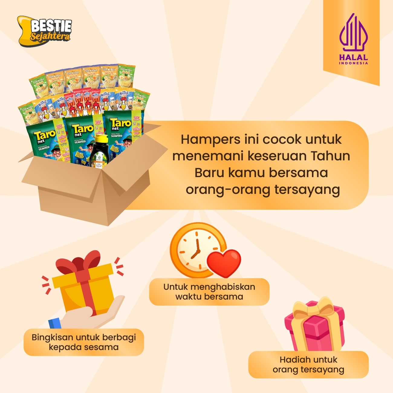 Warung Bestie Paket Hampers - 50RB - Dapatkan 20 produk -  Campaign 1.1 - Periode 1 Jan s/d 10 januari