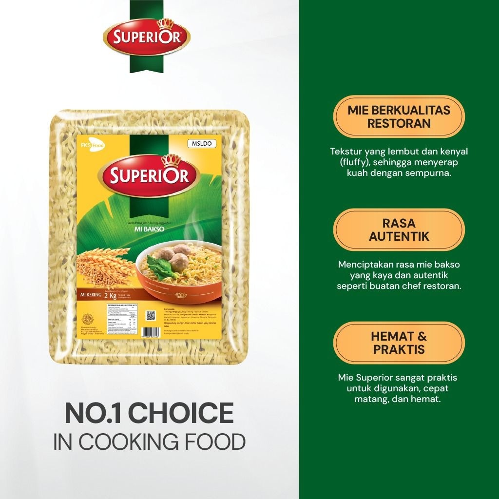 Warung Bestie Paket Bundling - Mi Superior Keriting - Mi Bakso - 12 Keping - 12pcs