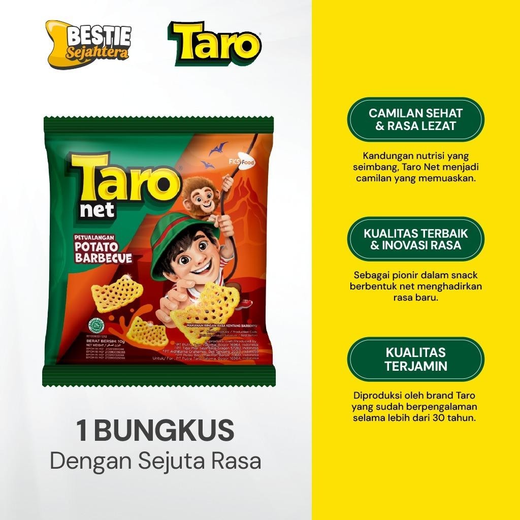 Warung Bestie Taro - Barbeque - Small Pack - 1 Karton (4renceng) - 40 Pcs - 17gr