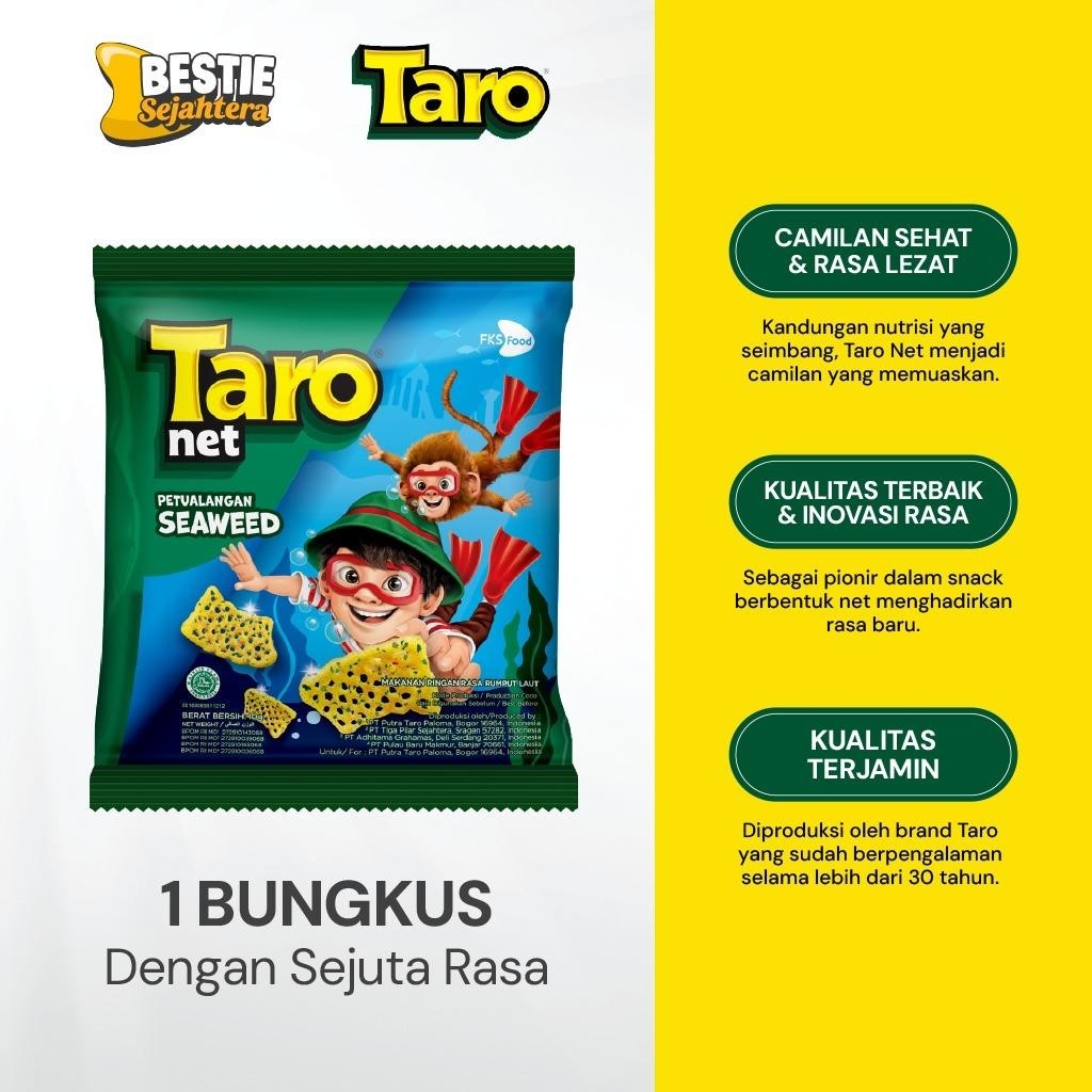 Warung Bestie Taro  Seaweed - Small Pack - 1 Karton (4renceng) - 40 Pcs - 17gr