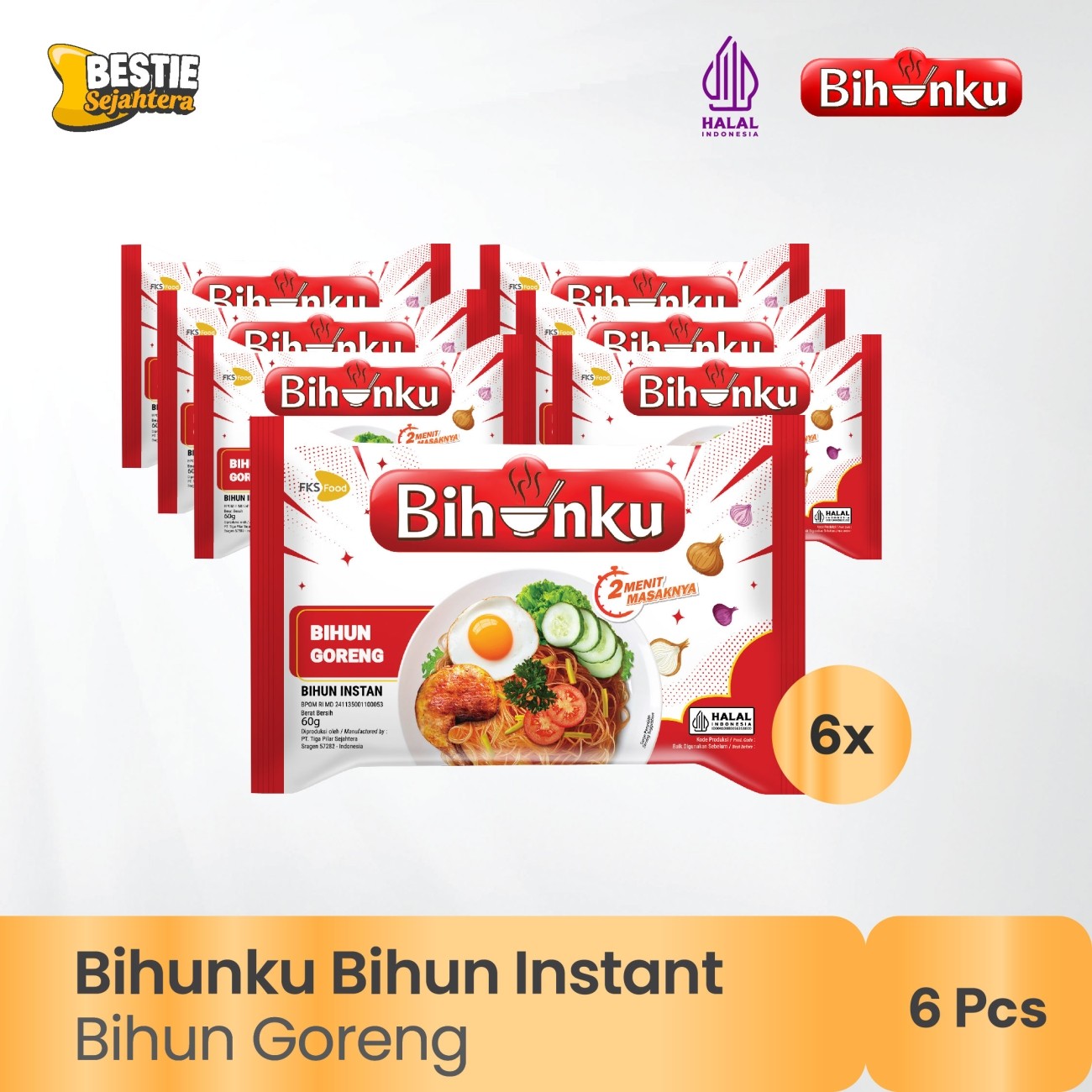 Warung Bestie Paket Bundling - Bihunku Instant - Goreng - 60gr - 6pcs