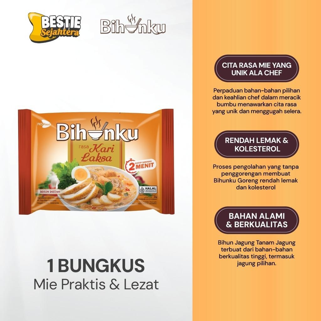 Warung Bestie Paket Bundling - Bihunku Instan - Kari Laksa - 55gr - 12pcs