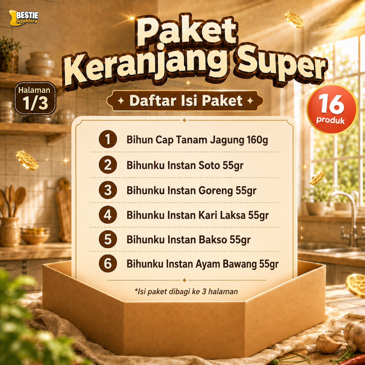 Warung Bestie Paket Keranjang Super