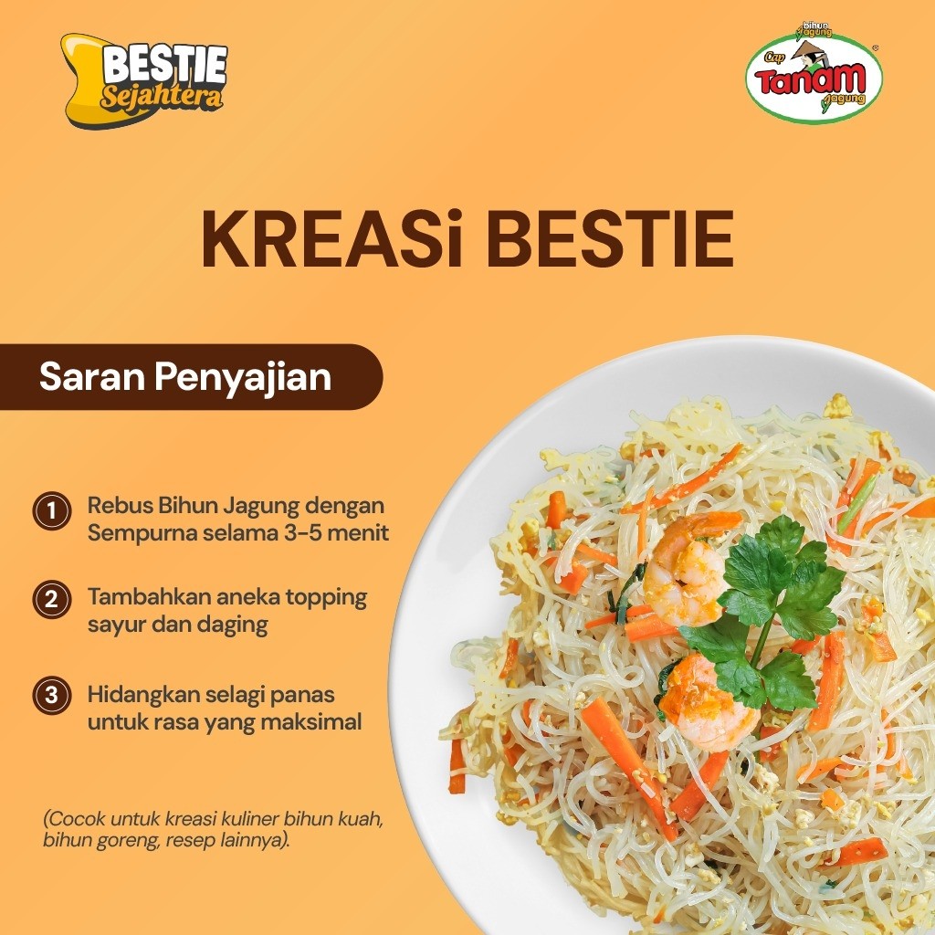 Warung Bestie Bihun cap Tanam Jagung - 1 Karton - 40 Pcs - 70gr