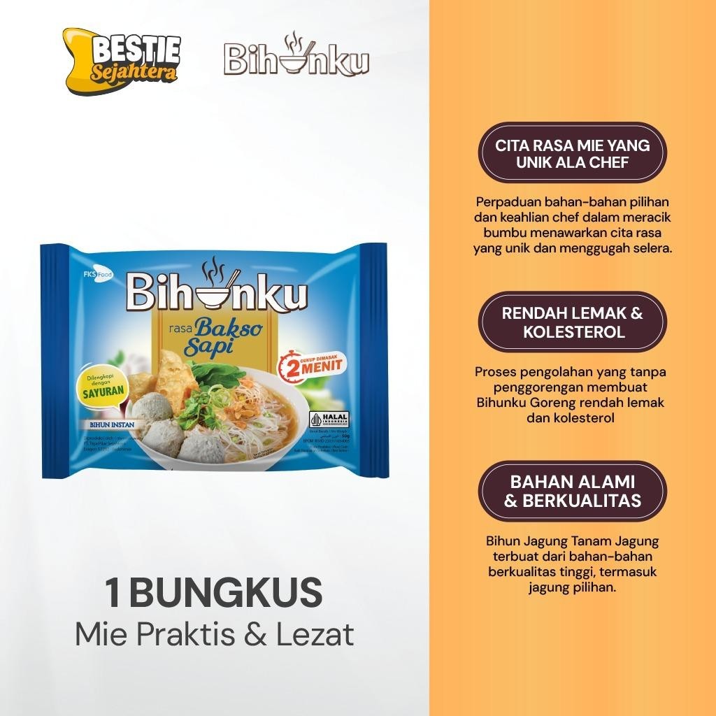 Warung Bestie Paket Bundling - Bihunku Instan - Bakso - 50gr - 6pcs
