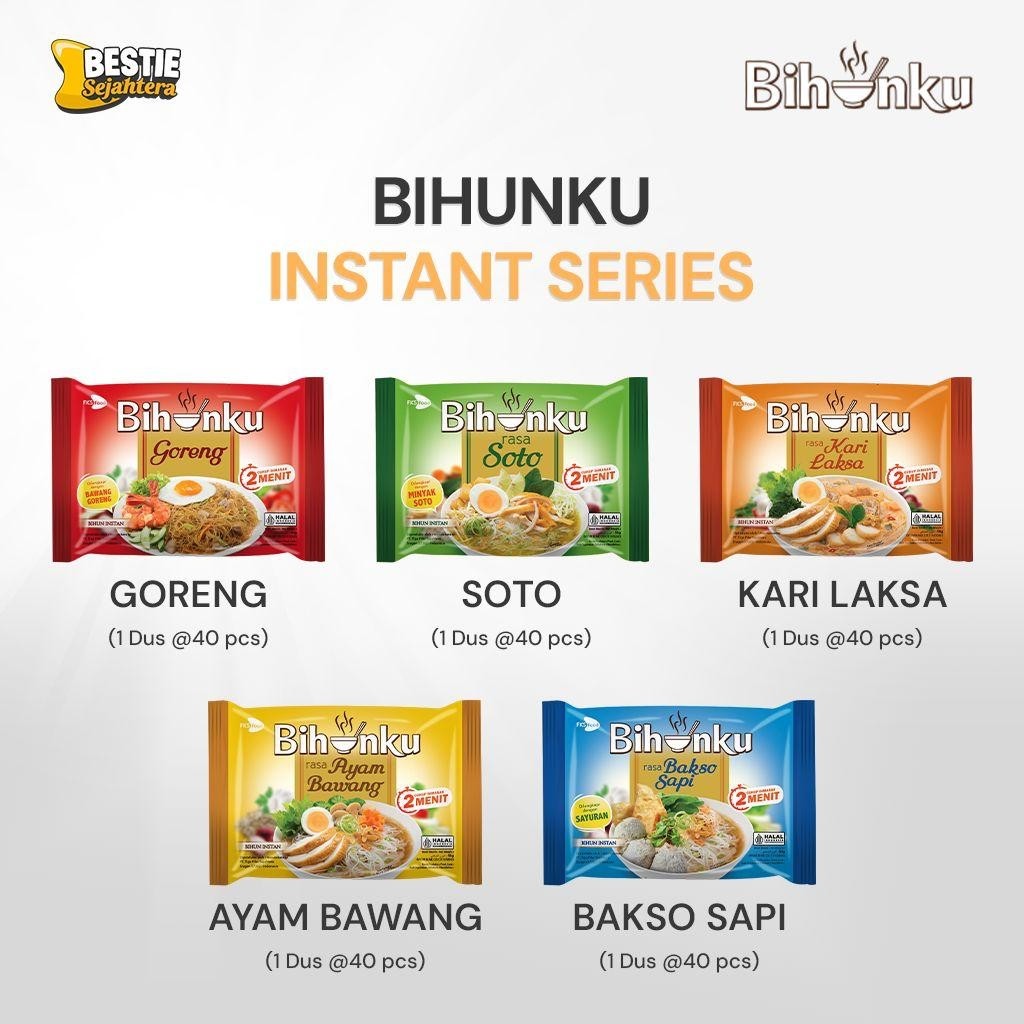 Warung Bestie Bihunku Instant - Ayam Bawang - 1 Karton - 40 Pcs - 55gr