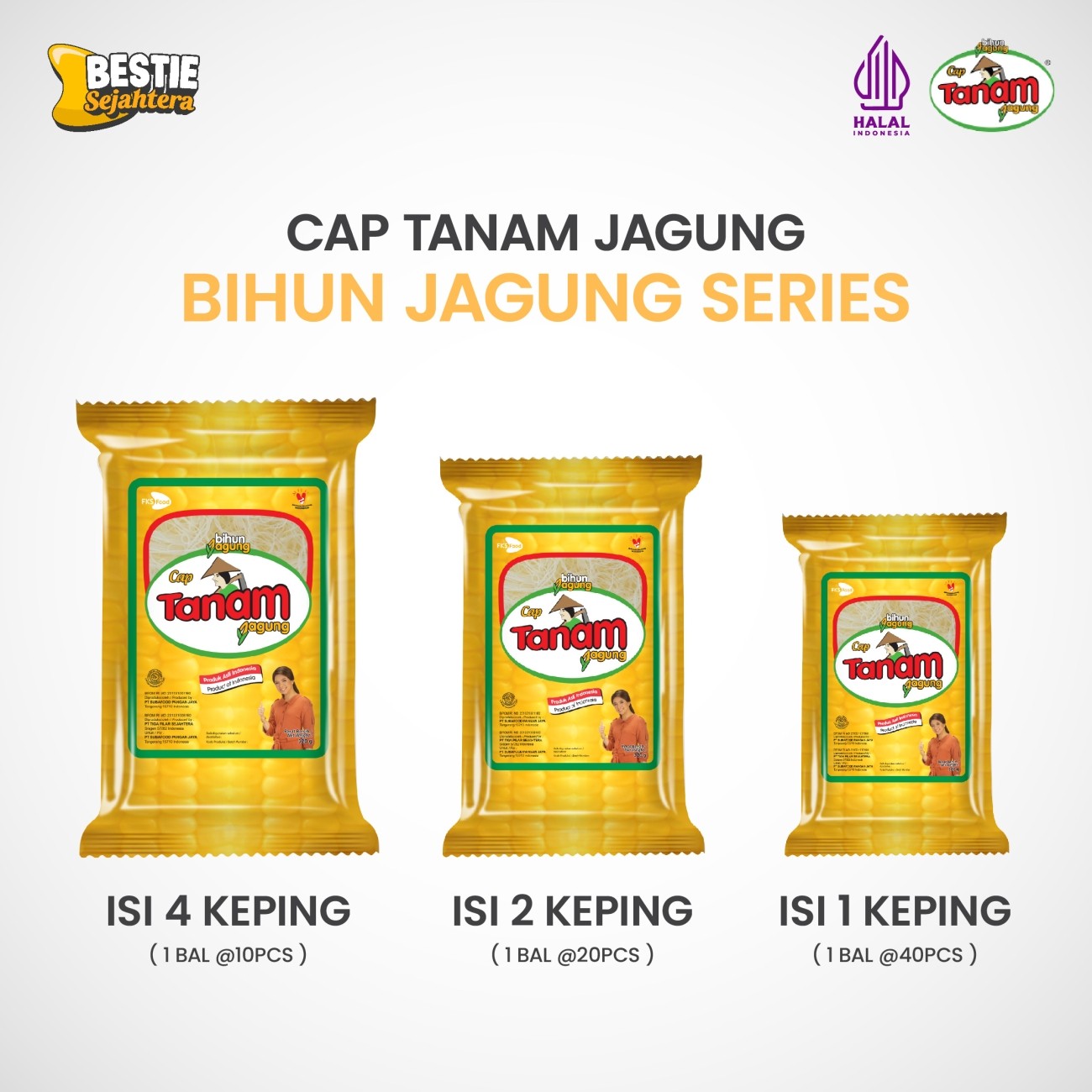 Warung Bestie Paket - Bundling - Bihun Cap Tanam Jagung - 160gr - 12pcs
