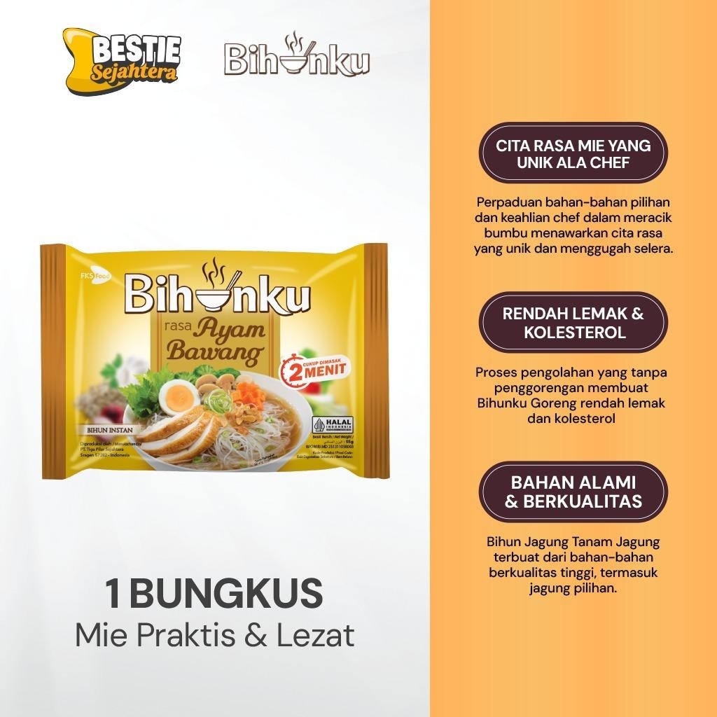 Warung Bestie Bihunku Instant - Ayam Bawang - 1 Karton - 40 Pcs - 55gr