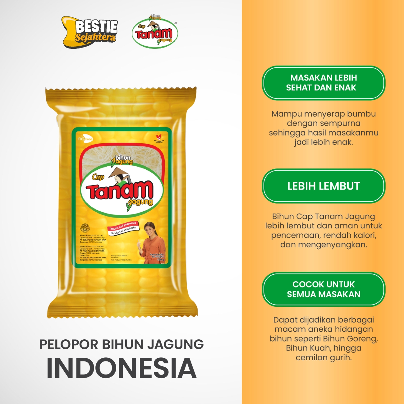 Warung Bestie Paket -  Bundling - Bihun Cap Tanam Jagung - 160gr - 6pcs