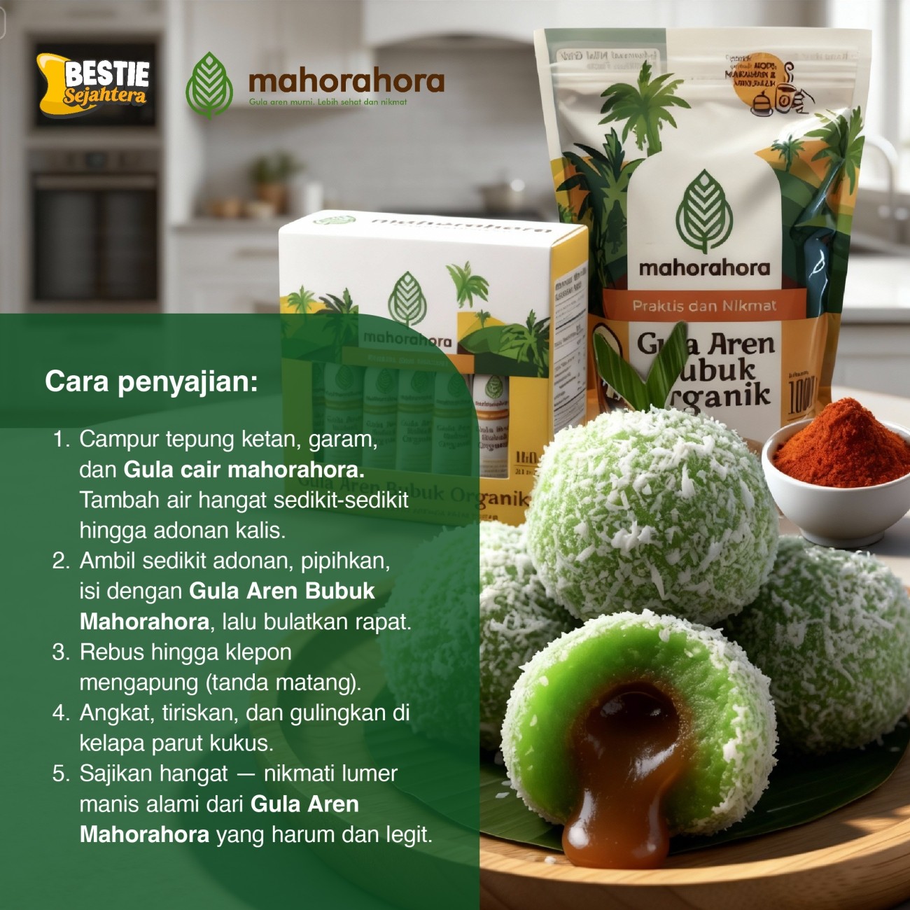 Warung Bestie Mahorahora - Gula Aren Bubuk - Halal - 1 Kg - 1 Pouch