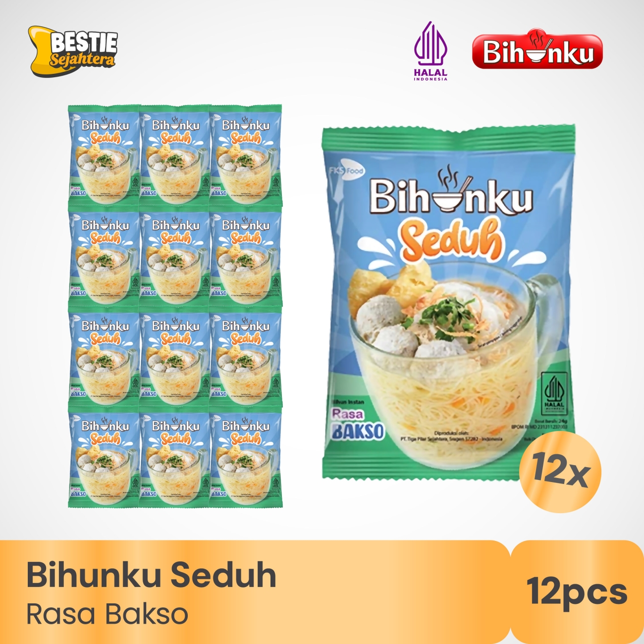 Paket Bundling - Bihunku Seduh Bakso 12 pcs - 24 gr