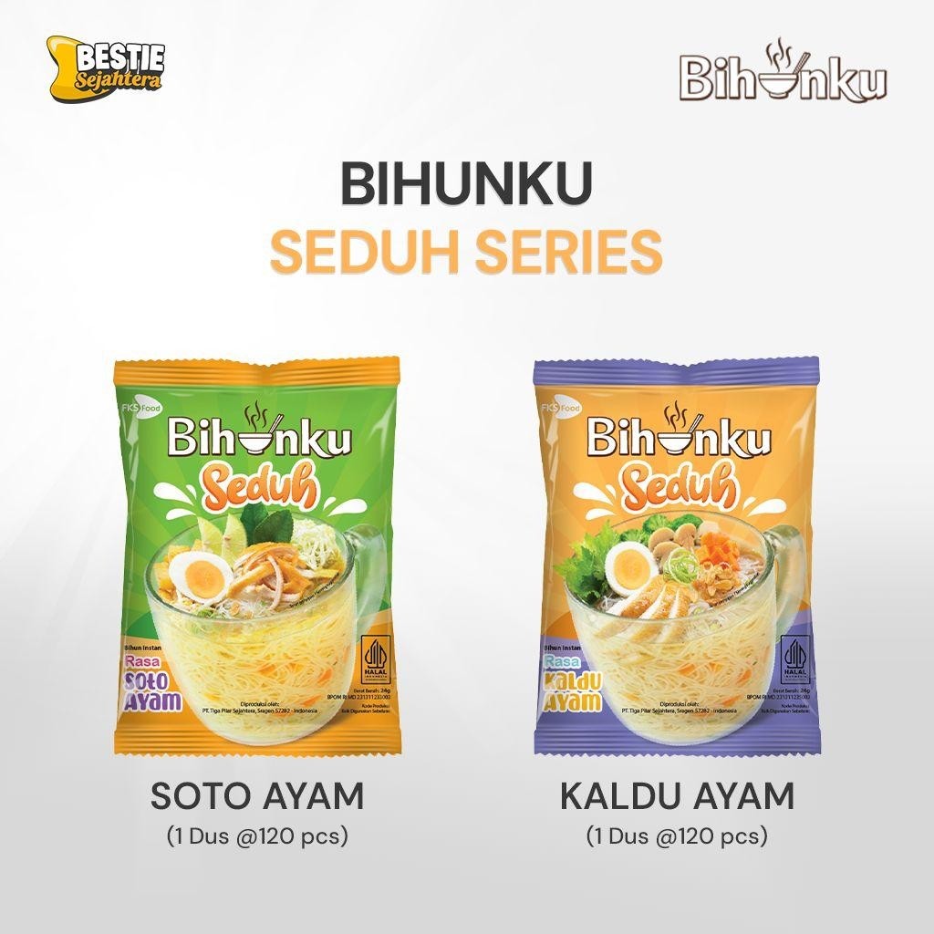 Warung Bestie Bihunku Instant - Seduh Soto - 1 Karton - 120 Pcs - 24gr