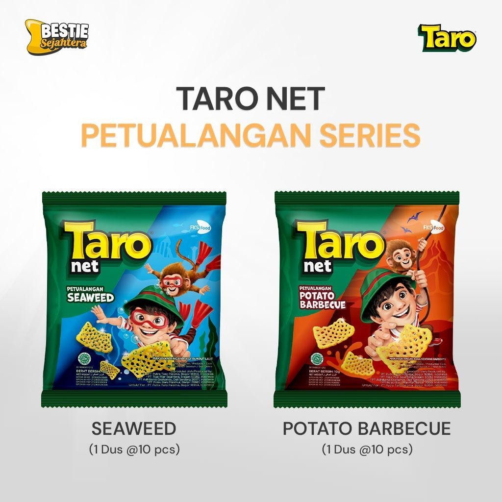 Warung Bestie Taro - Barbeque - Small Pack - 1 Karton (4renceng) - 40 Pcs - 17gr