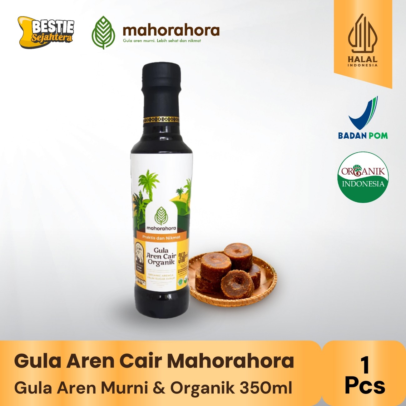 Warung Bestie Mahorahora - Gula Aren Cair - Halal - 350 ml - 1 Botol