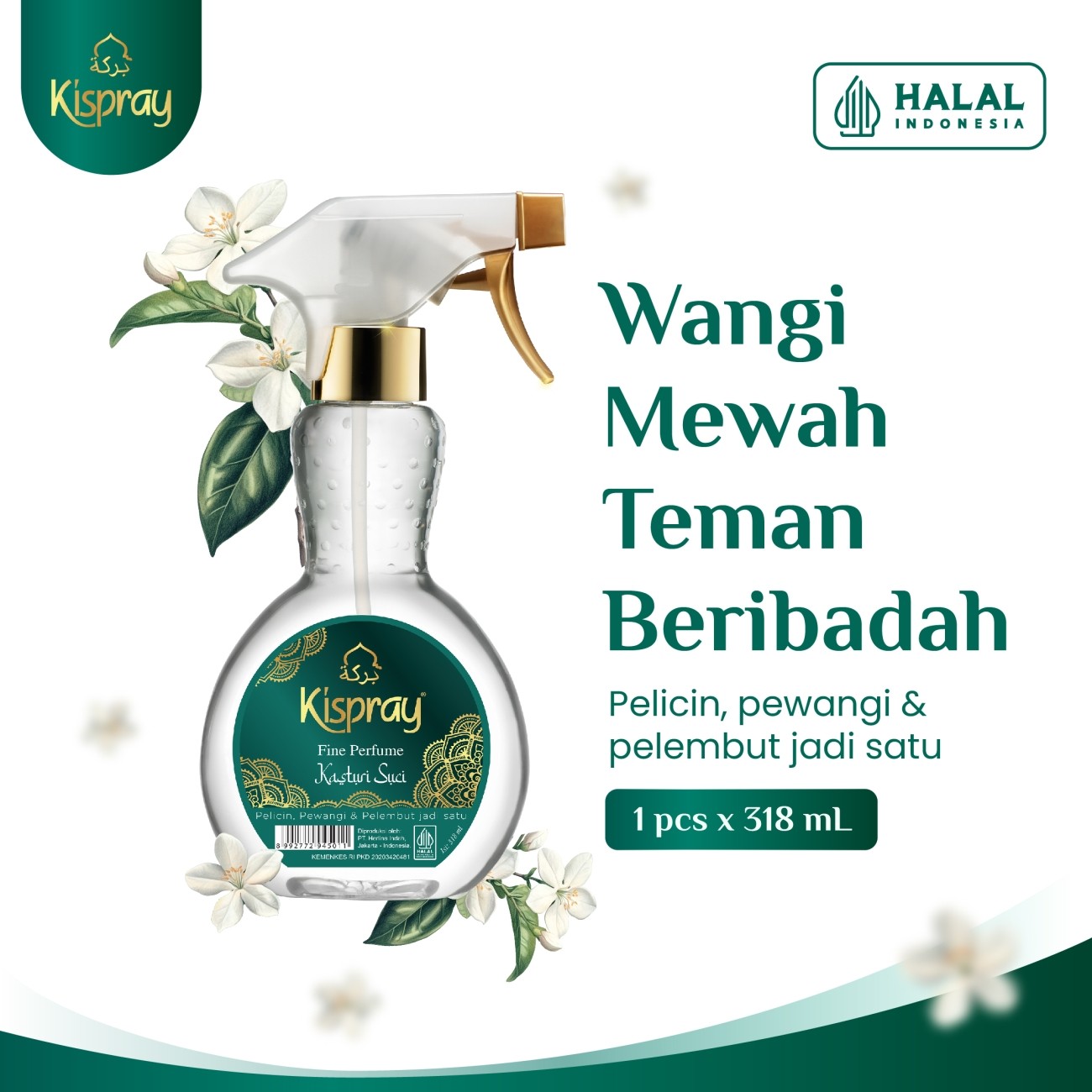 Warung Bestie Kispray Kasturi Suci – Botol 318ml – 1 Dus – 24 Pcs