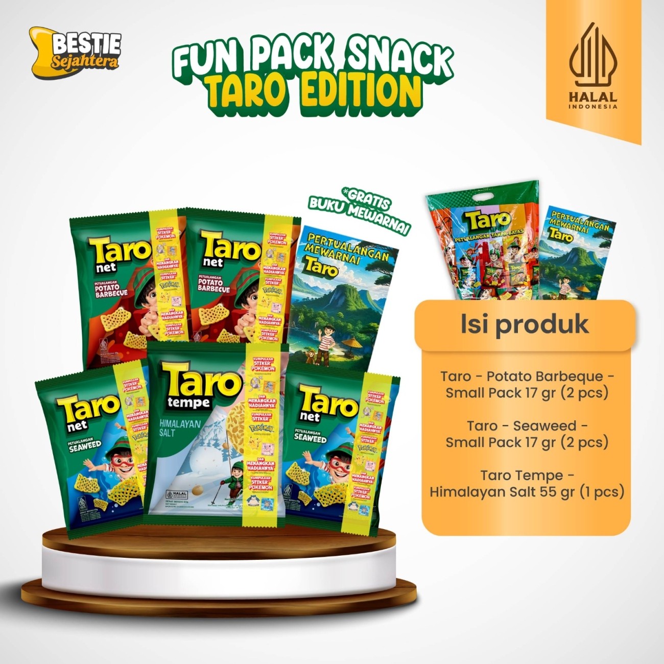 Warung Bestie Fun Pack Snack Taro - Paket Snack/Camilan