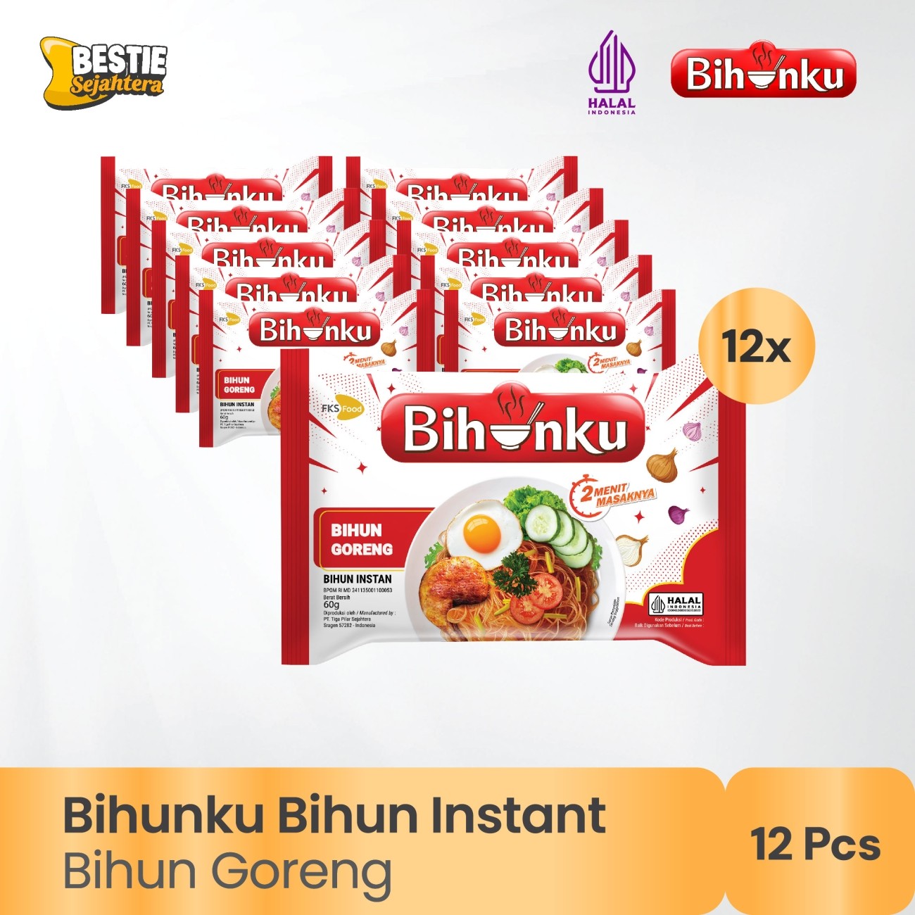 Warung Bestie Paket Bundling - Bihunku Instant - Goreng - 60gr - 12pcs